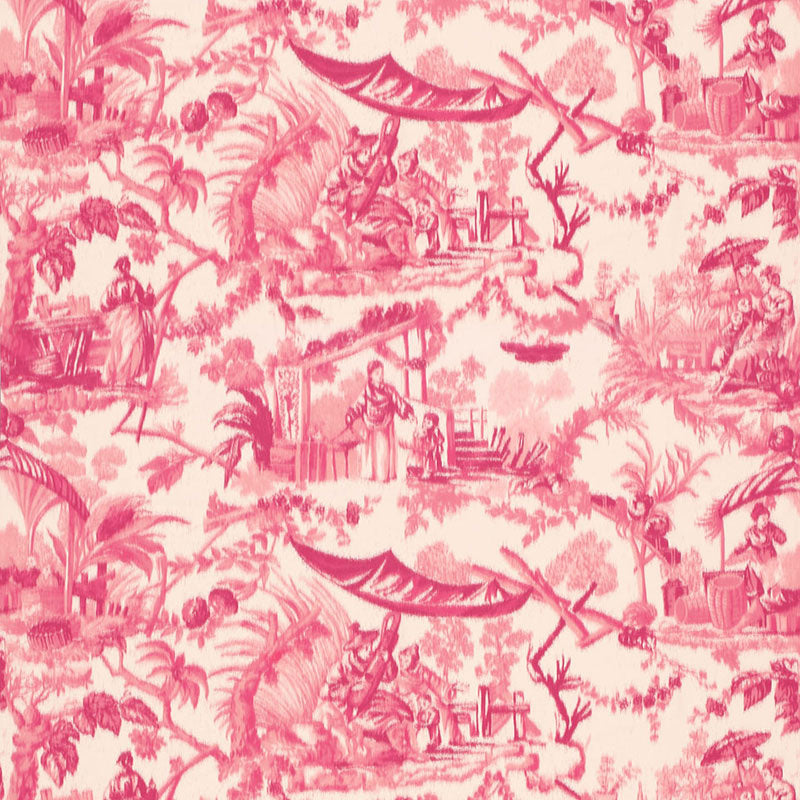 Schumacher PAVILLON CHINOIS PEONY Fabric | Atlanta Fabrics