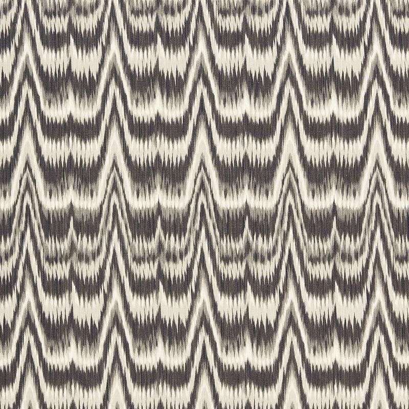 Schumacher KAMALIA IKAT PRINT SMOKE  | Atlanta Fabrics