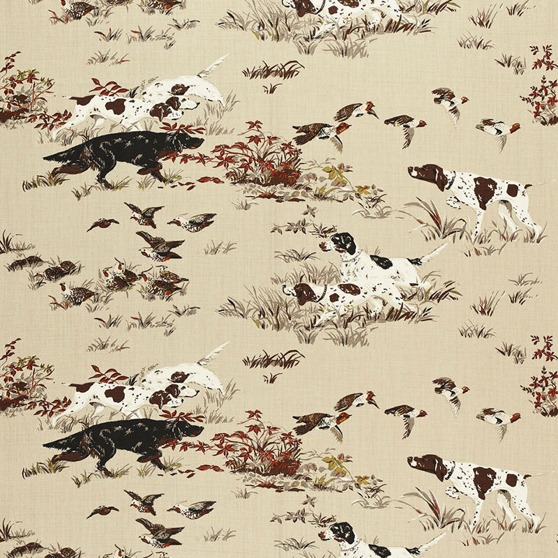 Schumacher POINTERS TAN Fabric | Atlanta Fabrics