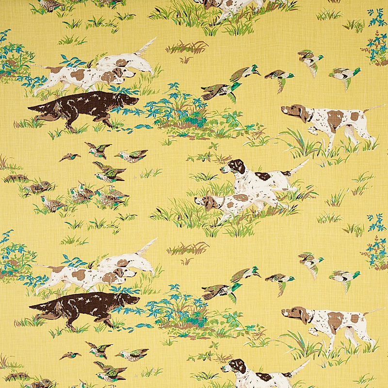 Schumacher POINTERS YELLOW  | Atlanta Fabrics