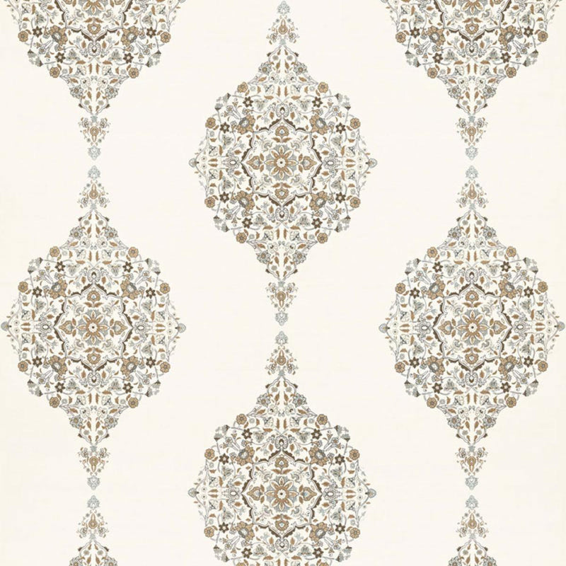 SCHUMACHER MEHNDI LINEN PRINT FLAX FABRIC | Atlanta Fabrics