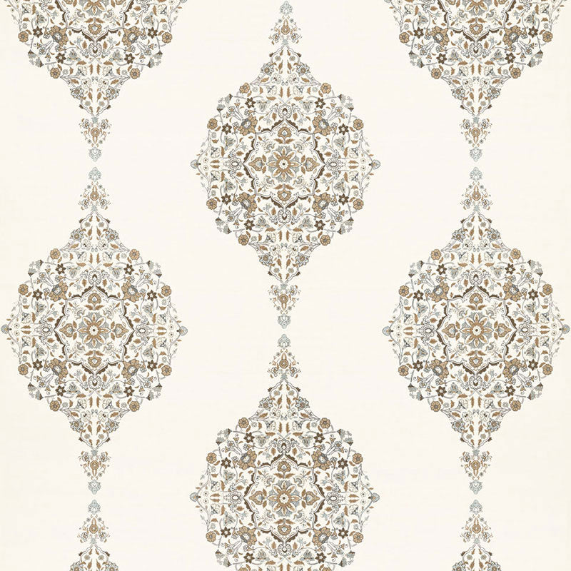 Schumacher MEHNDI LINEN PRINT FLAX Fabric | Atlanta Fabrics