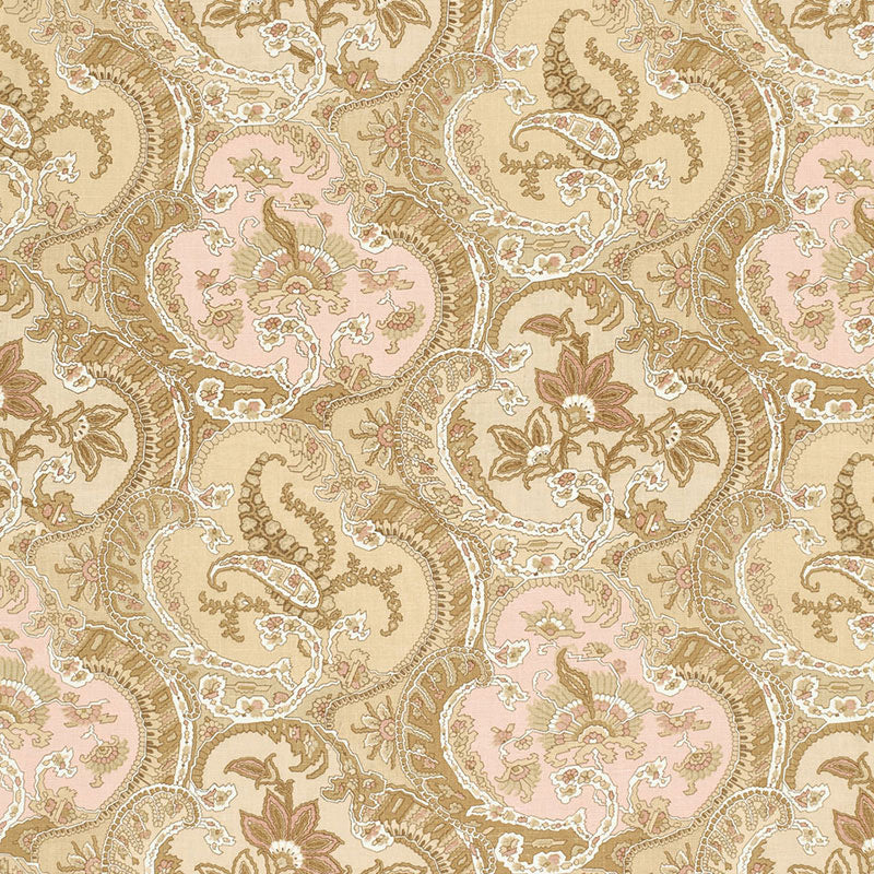 Schumacher PICKFAIR PAISLEY CAMEL Fabric | Atlanta Fabrics