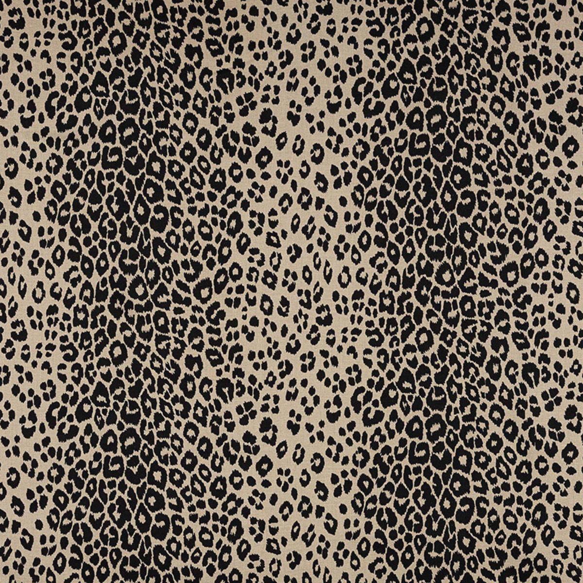 SCHUMACHER ICONIC LEOPARD EBONY/NATURAL FABRIC | Atlanta Fabrics
