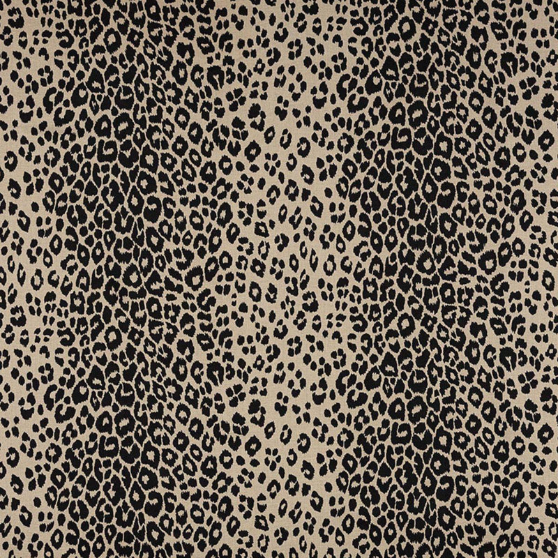 SCHUMACHER ICONIC LEOPARD EBONY/NATURAL FABRIC | Atlanta Fabrics