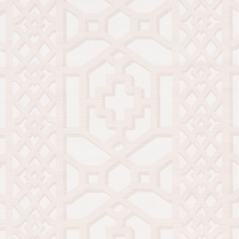 Schumacher ZANZIBAR TRELLIS MATTE BLUSH Fabric | Atlanta Fabrics