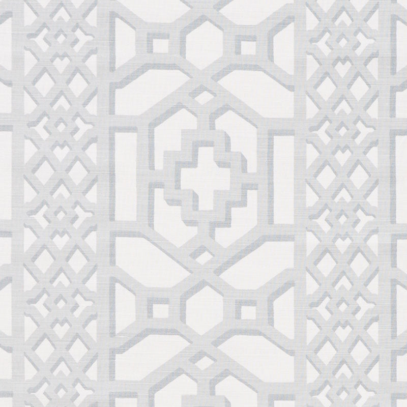 Schumacher ZANZIBAR TRELLIS MATTE CLOUD Fabric | Atlanta Fabrics