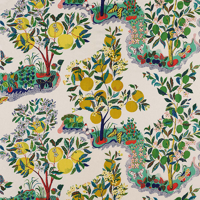 Schumacher CITRUS GARDEN PRIMARY Fabric | Atlanta Fabrics