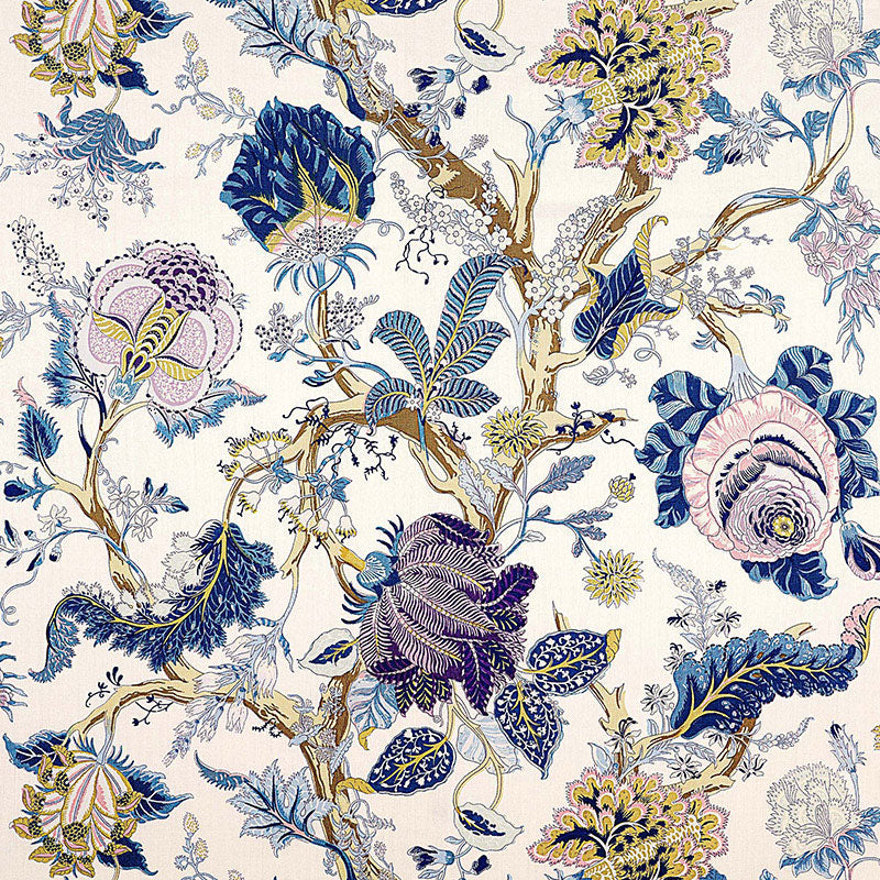 Schumacher INDIAN ARBRE HYACINTH Fabric | Atlanta Fabrics