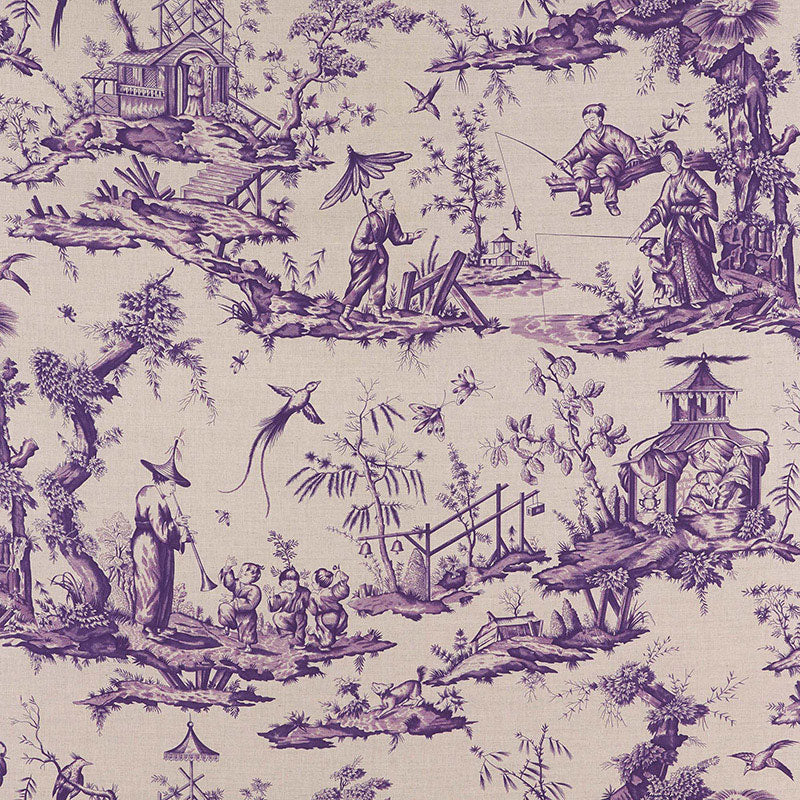 Schumacher SHENGYOU TOILE IRIS Fabric | Atlanta Fabrics