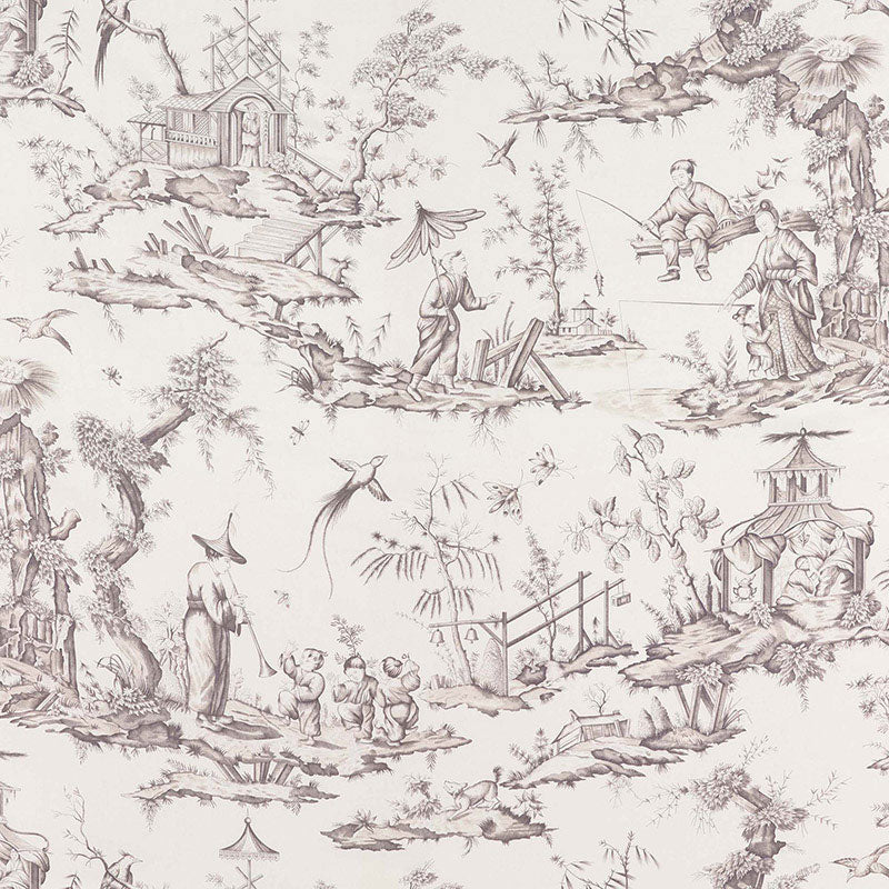 Schumacher SHENGYOU TOILE DRIFTWOOD Fabric | Atlanta Fabrics