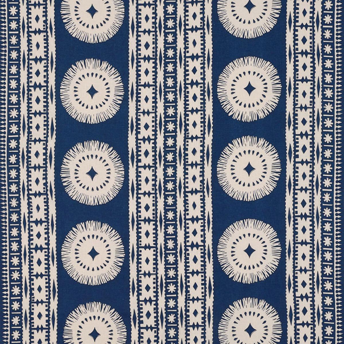 SCHUMACHER BORA BORA PRINT MARINE FABRIC | Atlanta Fabrics