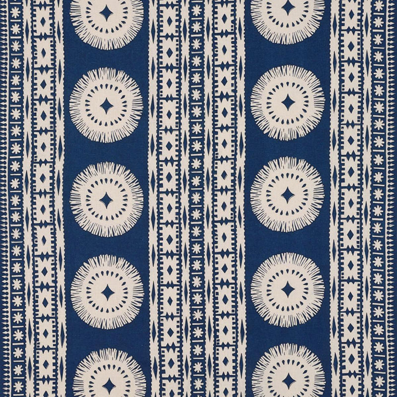 SCHUMACHER BORA BORA PRINT MARINE FABRIC | Atlanta Fabrics
