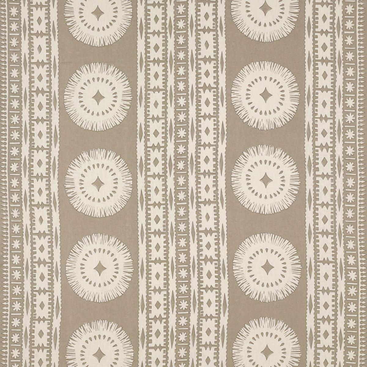 SCHUMACHER BORA BORA PRINT SEA OYSTER FABRIC | Atlanta Fabrics