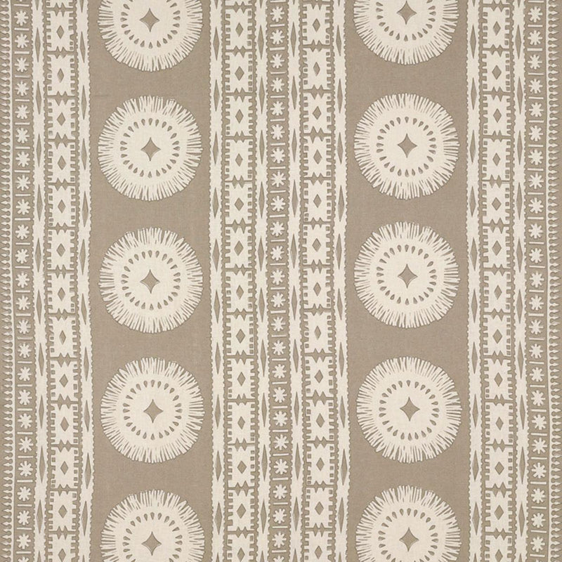 SCHUMACHER BORA BORA PRINT SEA OYSTER FABRIC | Atlanta Fabrics