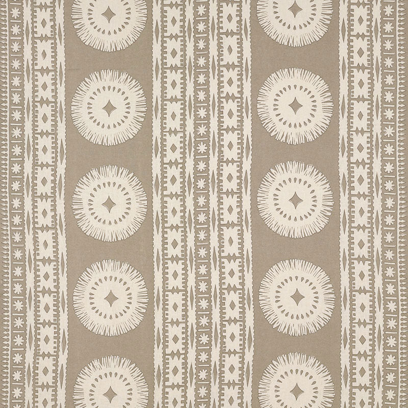 Schumacher BORA BORA PRINT SEA OYSTER Fabric | Atlanta Fabrics