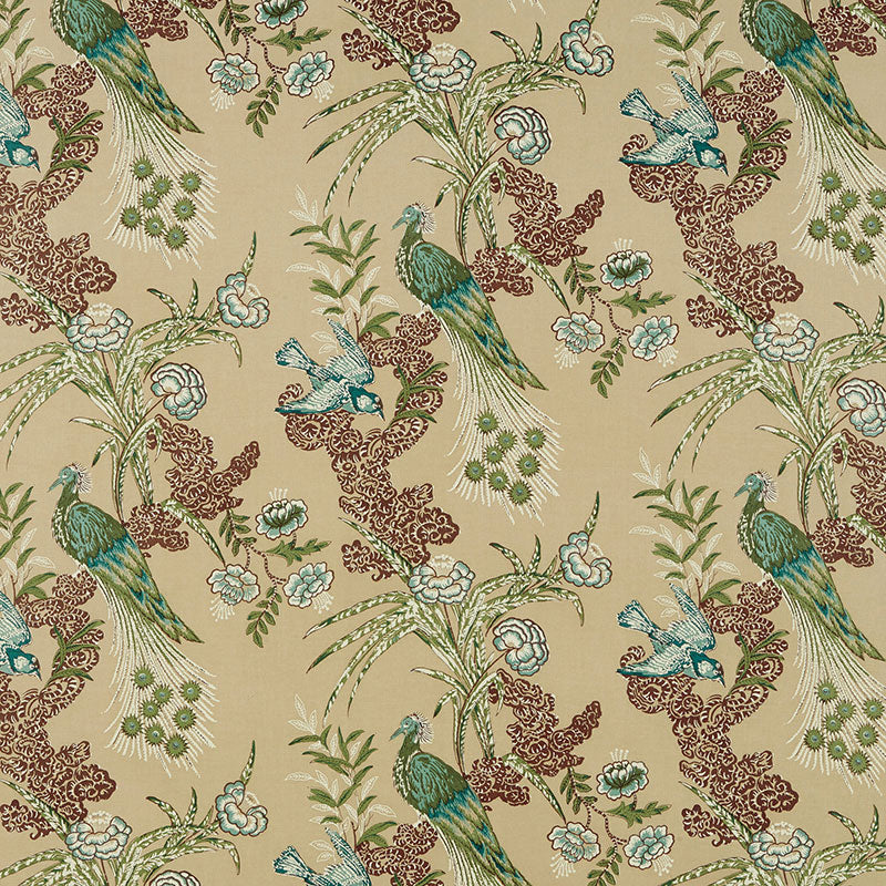 Schumacher PEACOCK BEIGE  | Atlanta Fabrics