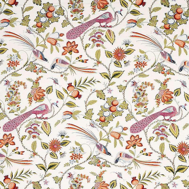 Schumacher CAMPAGNE PERSIMMON & PINK Fabric | Atlanta Fabrics