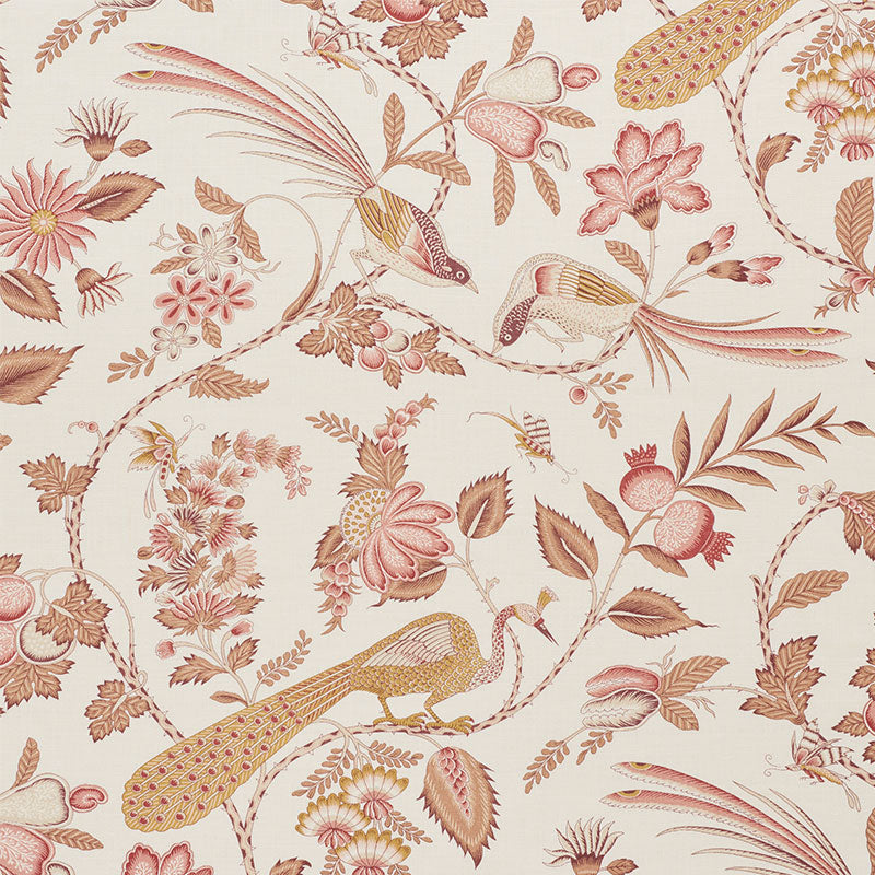 Schumacher CAMPAGNE ROSE & OCHRE Fabric | Atlanta Fabrics