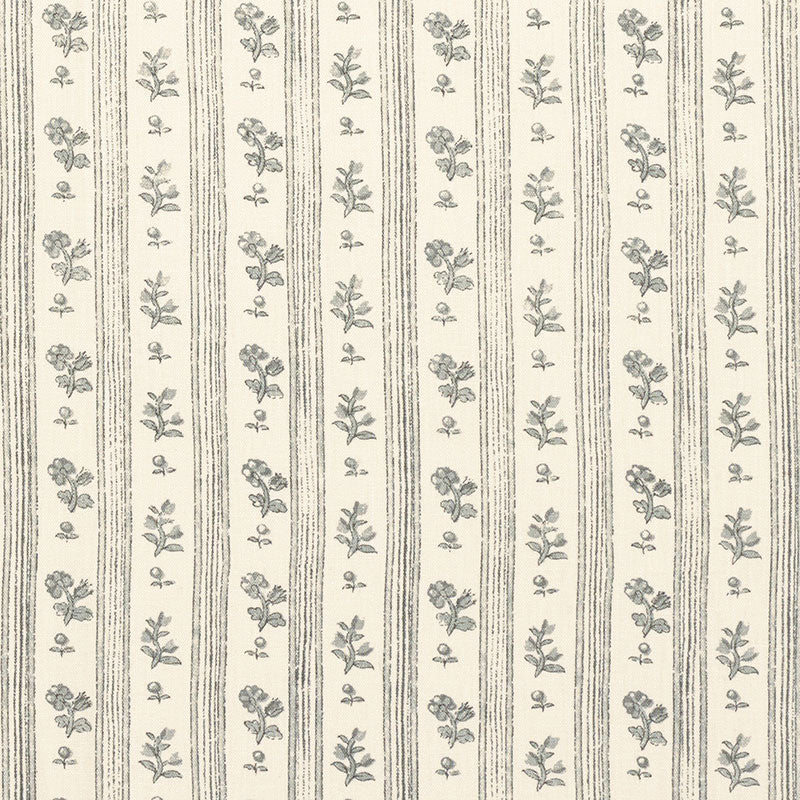 Schumacher CABANON STRIPE GRIS Fabric | Atlanta Fabrics