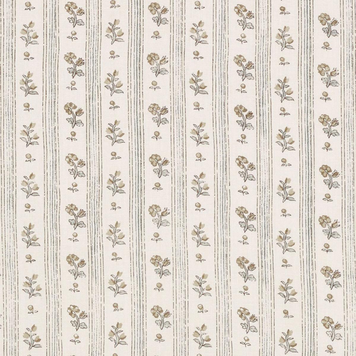 SCHUMACHER CABANON STRIPE FAWN FABRIC | Atlanta Fabrics