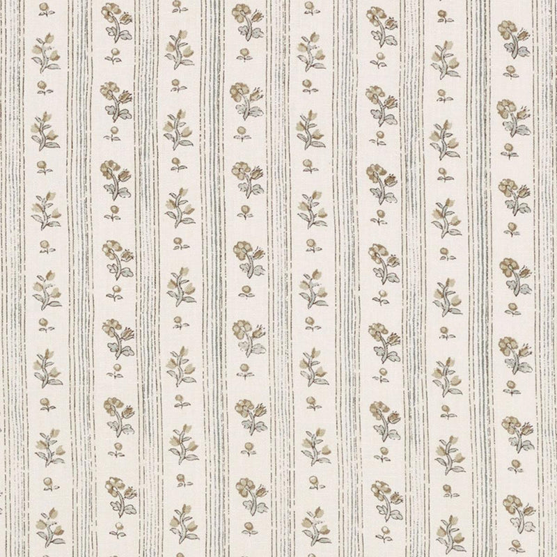 SCHUMACHER CABANON STRIPE FAWN FABRIC | Atlanta Fabrics