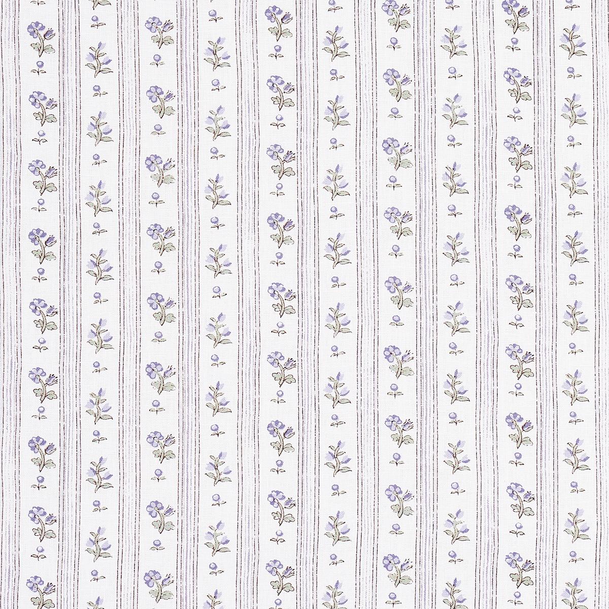 SCHUMACHER CABANON STRIPE VIOLET FABRIC | Atlanta Fabrics