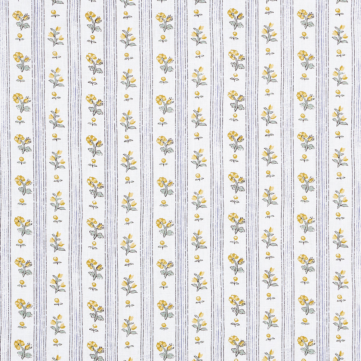 Schumacher CABANON STRIPE JAUNE Fabric | Atlanta Fabrics