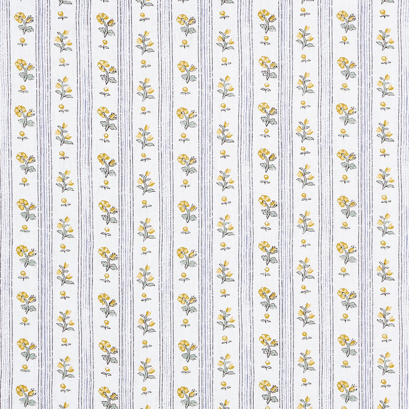 Schumacher CABANON STRIPE JAUNE Fabric | Atlanta Fabrics
