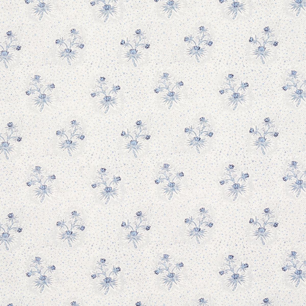 SCHUMACHER CASSIS FLORAL BLEU FABRIC | Atlanta Fabrics