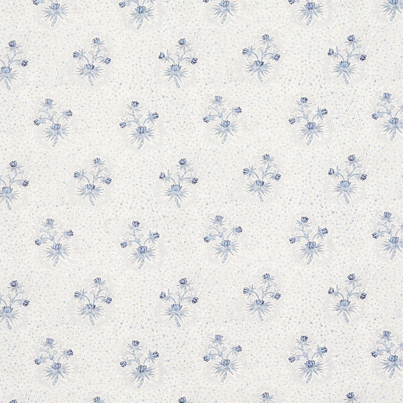 SCHUMACHER CASSIS FLORAL BLEU FABRIC | Atlanta Fabrics