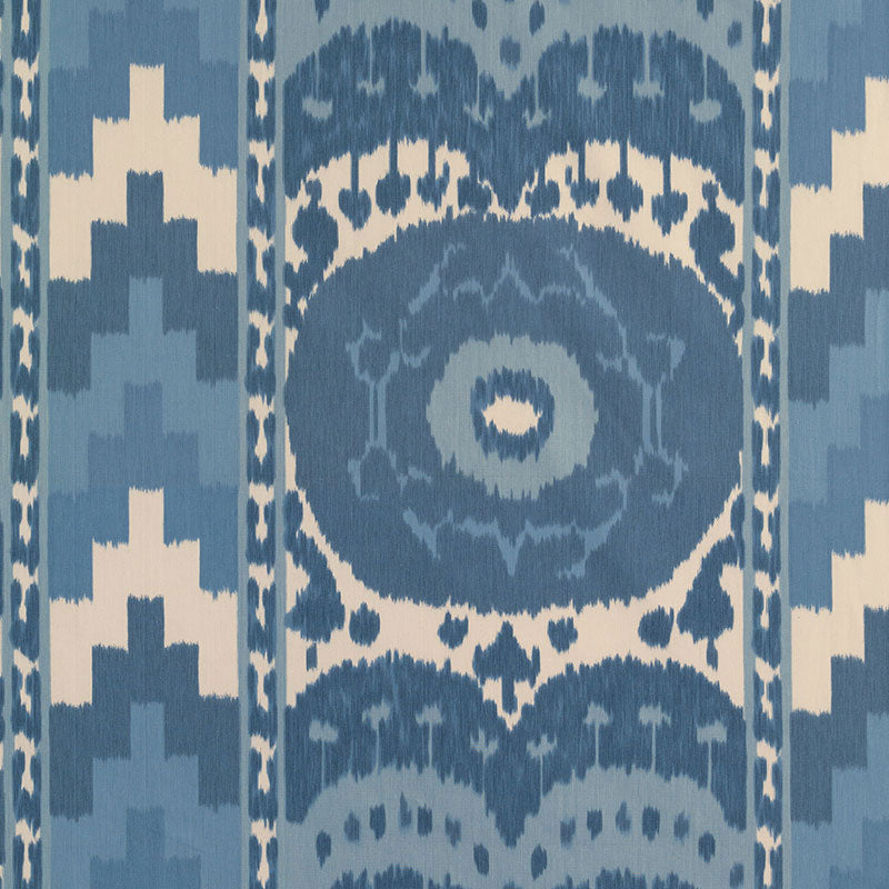 Schumacher SAMARKAND IKAT II PORCELAIN  | Atlanta Fabrics