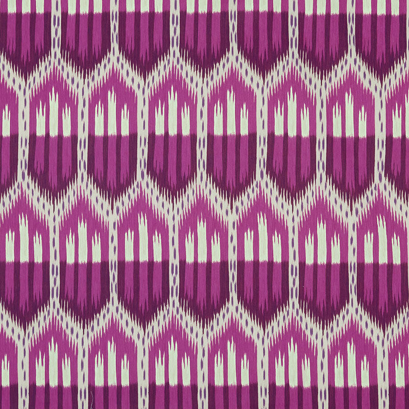 Schumacher BUKHARA IKAT FUCHSIA  | Atlanta Fabrics