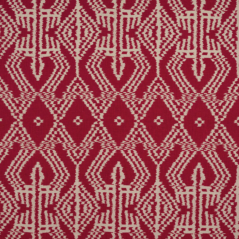 Schumacher ASAKA IKAT RED  | Atlanta Fabrics