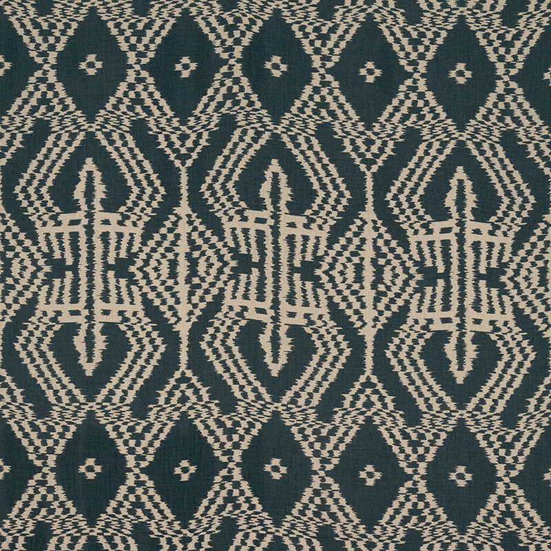 Schumacher ASAKA IKAT CHARCOAL  | Atlanta Fabrics