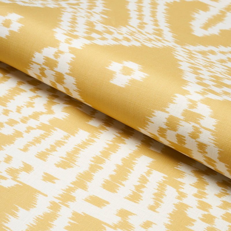 Schumacher ASAKA IKAT BUTTERCUP Fabric | Atlanta Fabrics