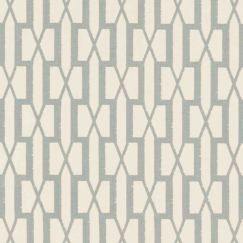 Schumacher BELVEDERE ORPINGTON BLUE Fabric | Atlanta Fabrics