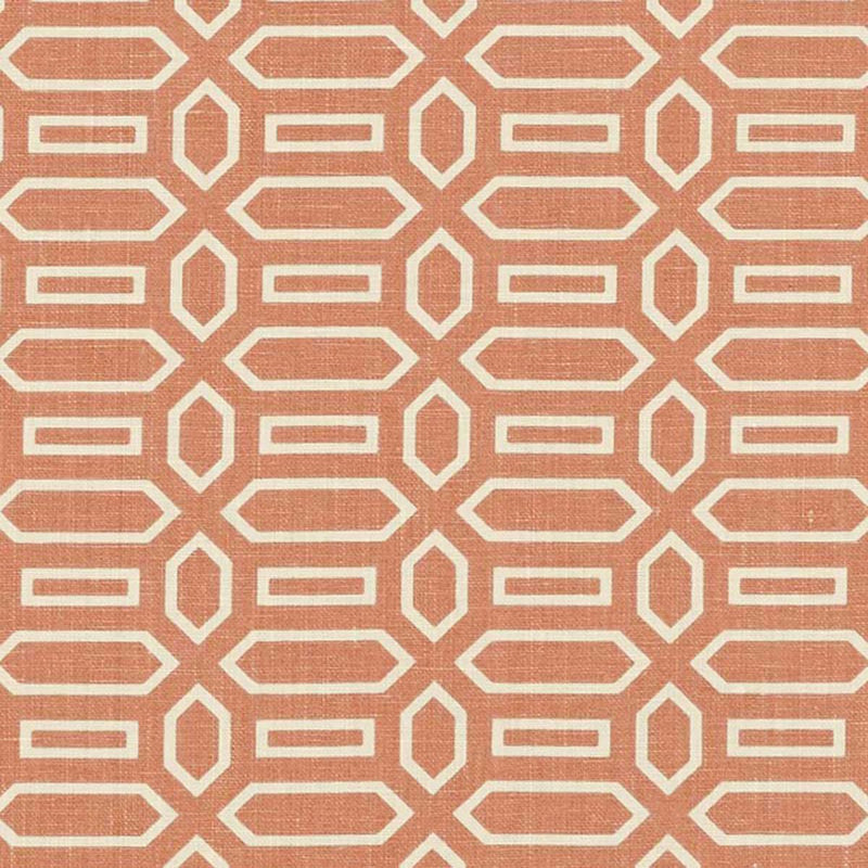 Schumacher PAVILION BURNT ORANGE Fabric | Atlanta Fabrics