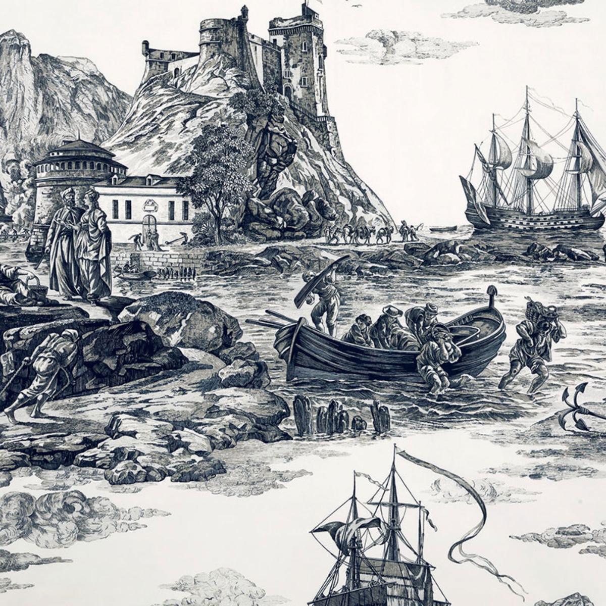 MARINE TOILE BLACK