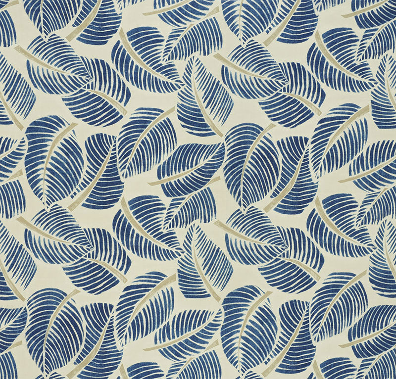 Schumacher COSTA RICA INDIGO Fabric | Atlanta Fabrics