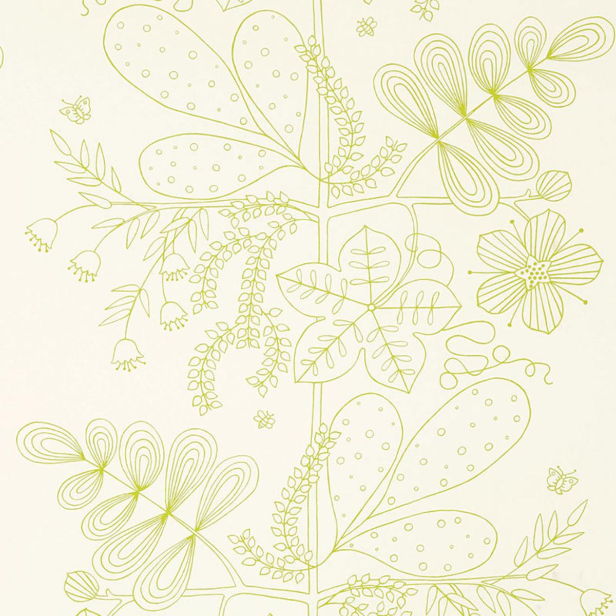 Blommen Print Lime