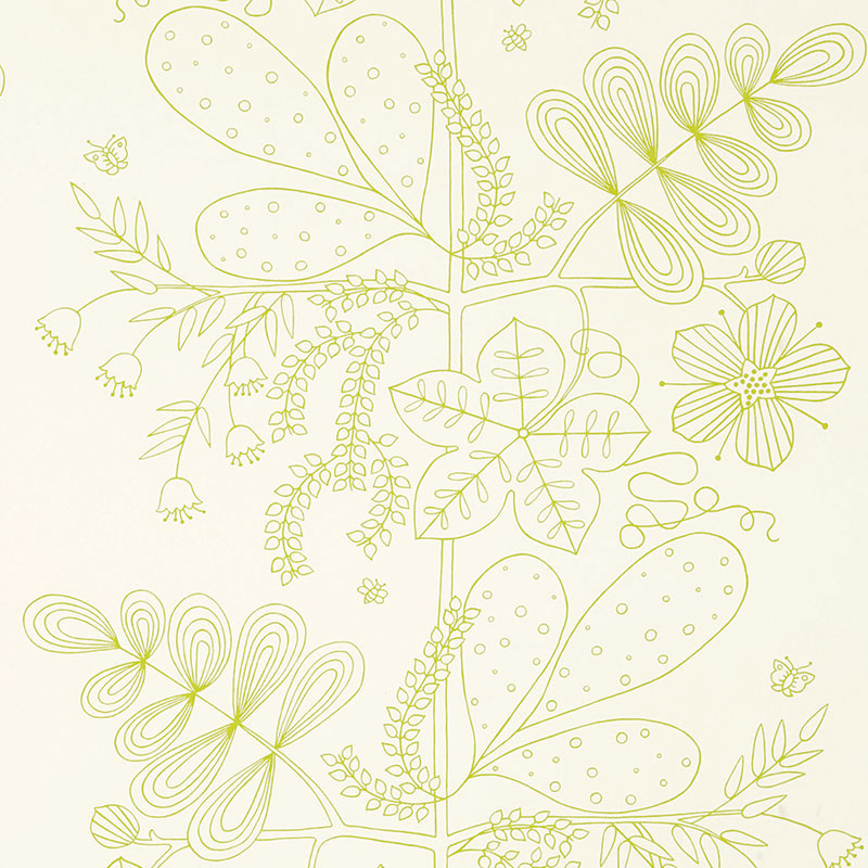 Schumacher BLOMMEN PRINT LIME Fabric | Atlanta Fabrics