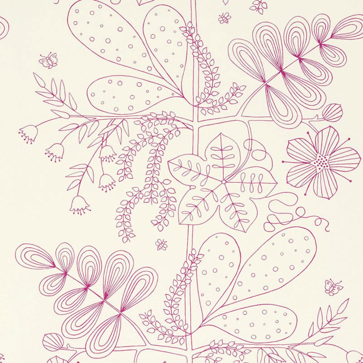 Blommen Print Fuchsia