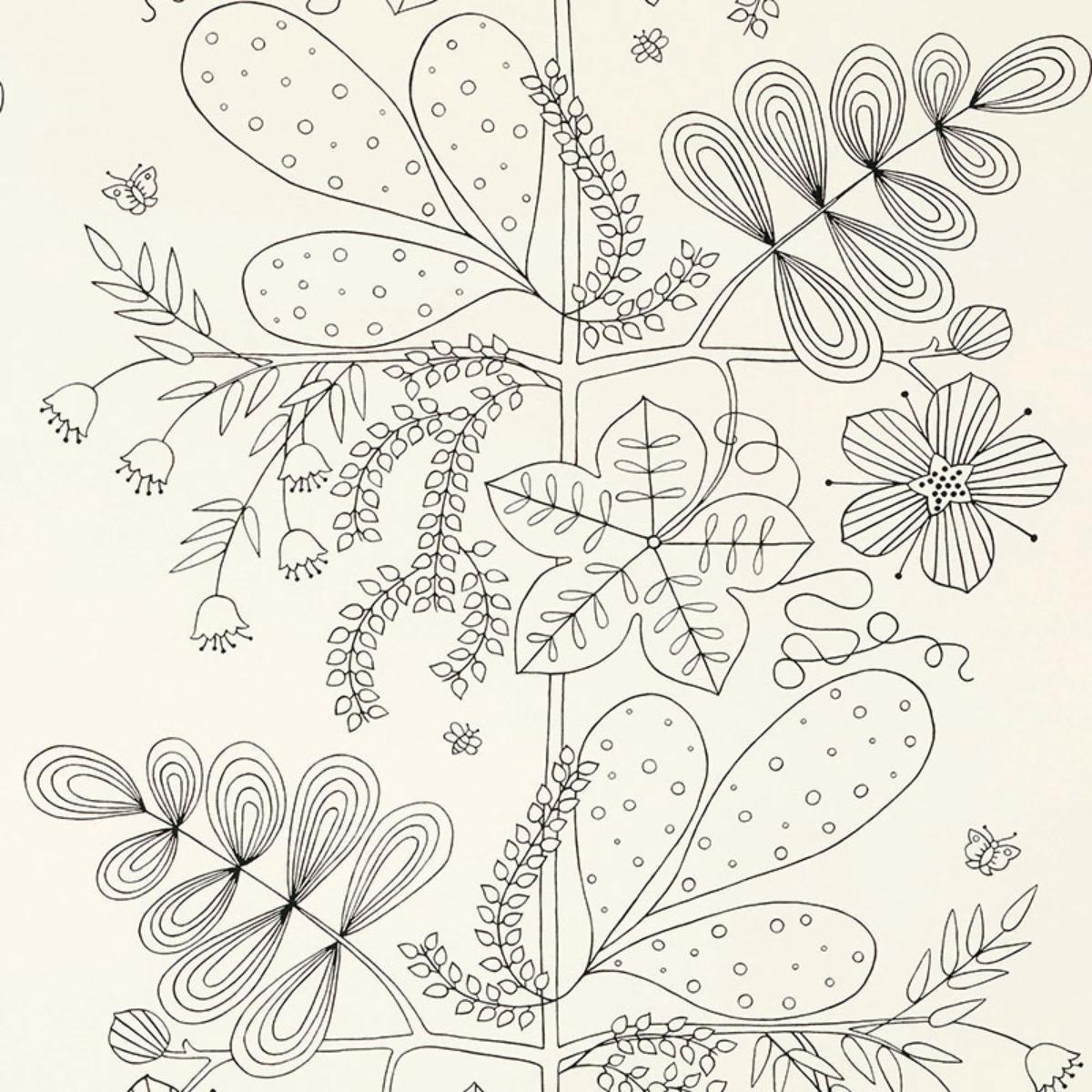 Blommen Print Black