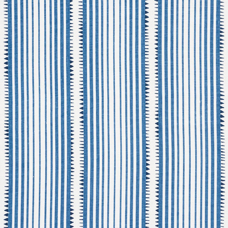SCHUMACHER MONCORVO BLUE FABRIC | Atlanta Fabrics