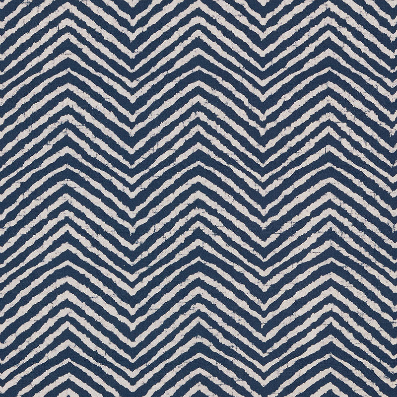Schumacher MOKA INDIGO Fabric | Atlanta Fabrics