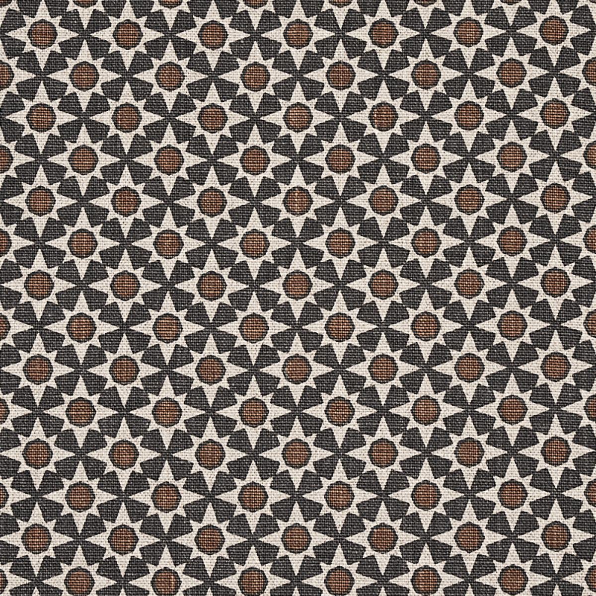 SCHUMACHER SERENDIPITY CINDER & CARAMEL FABRIC | Atlanta Fabrics