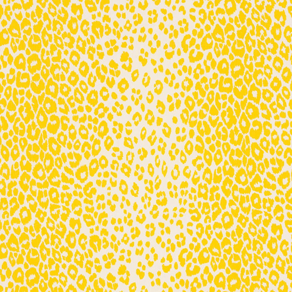 SCHUMACHER ICONIC LEOPARD YELLOW FABRIC | Atlanta Fabrics