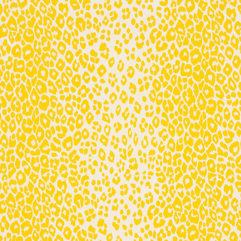 SCHUMACHER ICONIC LEOPARD YELLOW FABRIC | Atlanta Fabrics