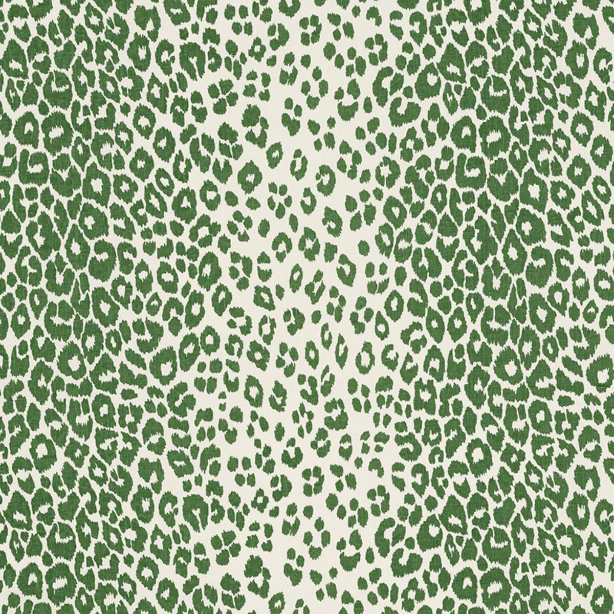 SCHUMACHER ICONIC LEOPARD GREEN FABRIC | Atlanta Fabrics